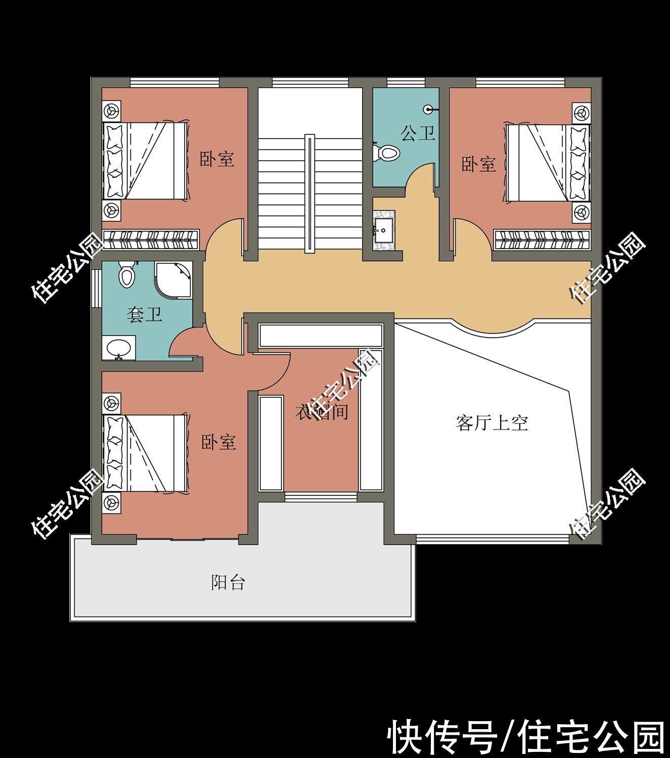 健身房|2021年回农村建房，这4套图纸被使用次数最多，且都有一个共同点