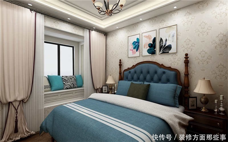 样板房|看113㎡美式装修风格样板房，大气的两居室，有品味又养眼！