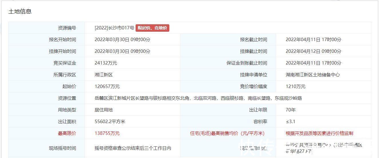 限价|长沙首批集中拍地妥了？18宗地块迎出价，滨江新城地块最火