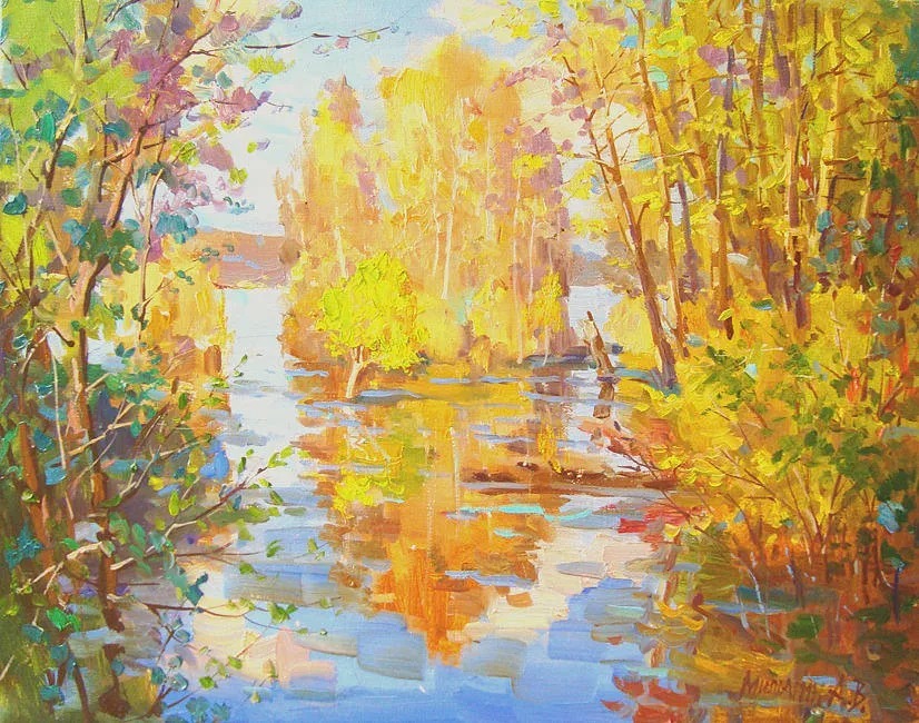 米沙金!俄罗斯画家米沙金的风景油画,美的不要不要的!