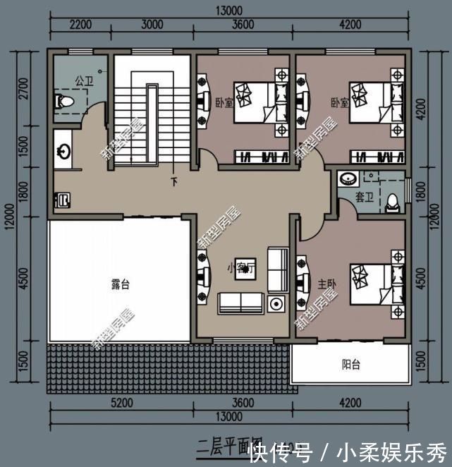 起居室|准备了25万回农村盖别墅，这6套图纸，大家看看哪套好
