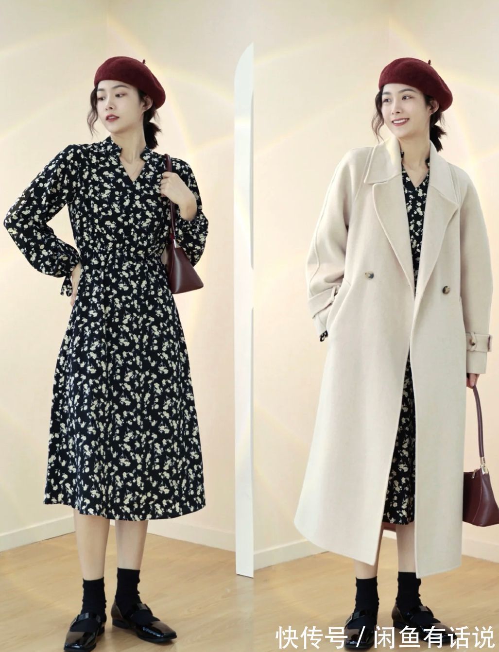 燕麦|今年冬天超火的“燕麦色大衣”,学35岁博主这么穿,高级又显气质