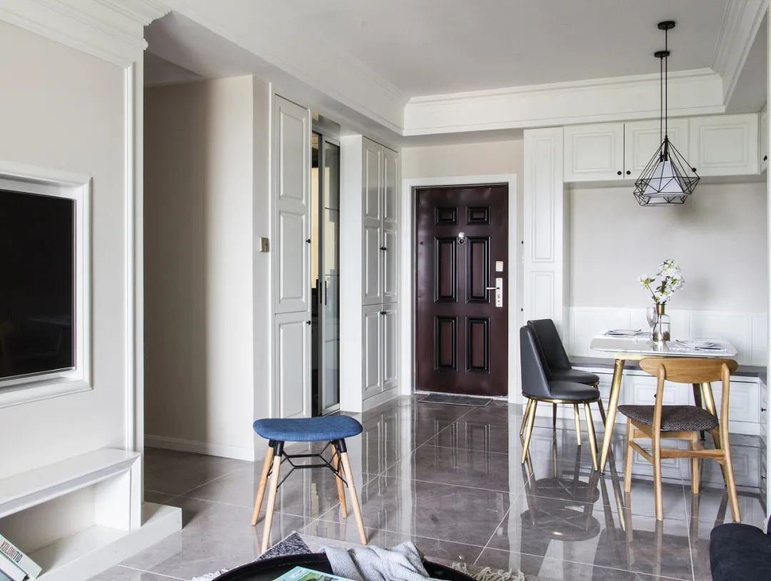 优雅|98㎡简约美式+北欧,成熟优雅的空间,布置舒适温情的家具