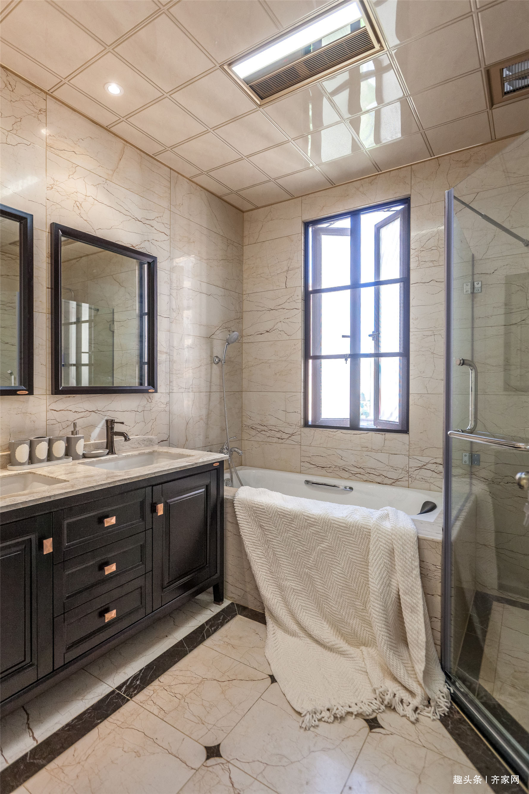 美式|美式风格四居,儿童房采用娴熟的自然分割法,整体和谐温暖!