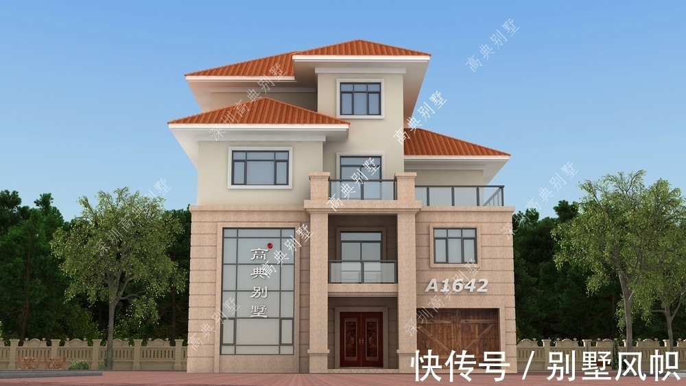 农村家庭|带车库的欧式别墅,非常适合四世同堂入住,简单而单调。