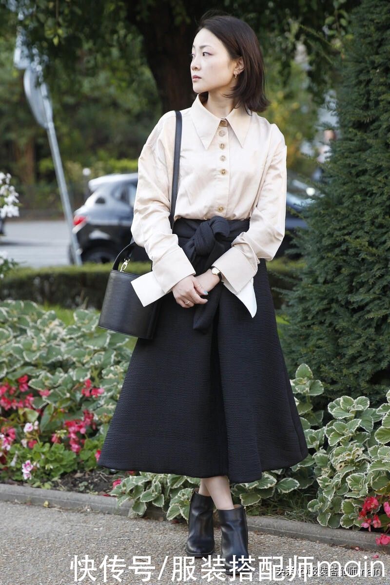 3套“上短下长”的穿搭造型，小个子可以直接照搬