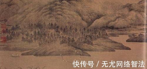潇湘图@他被称为南派山水画鼻祖,一幅《溪岸图》虽价值连城,却不在中国