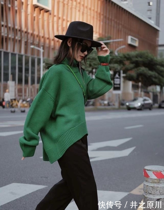穿搭 开春穿绿色系,学时尚博主的穿搭法则,不是一般的好看