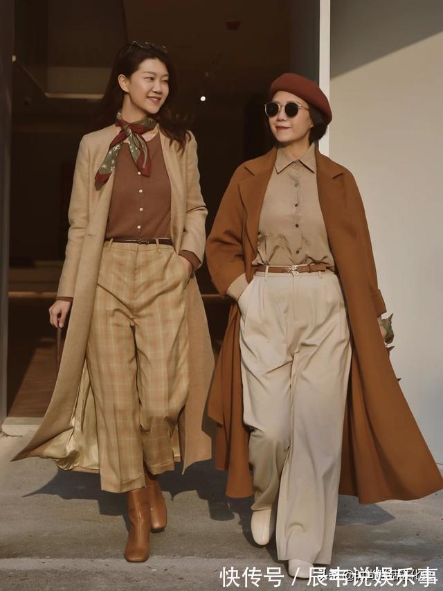 中年 今秋的外套流行“过膝不过踝”,舒适显瘦,五六十岁的女人穿太美