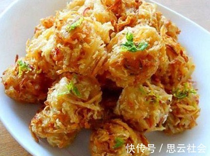 外酥|炸萝卜丸子时,面粉不可少,再加这3样,外酥里嫩,天天吃不腻