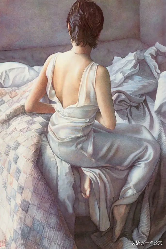 水彩!这位女画家因为一组水彩少女,醉倒多少男人