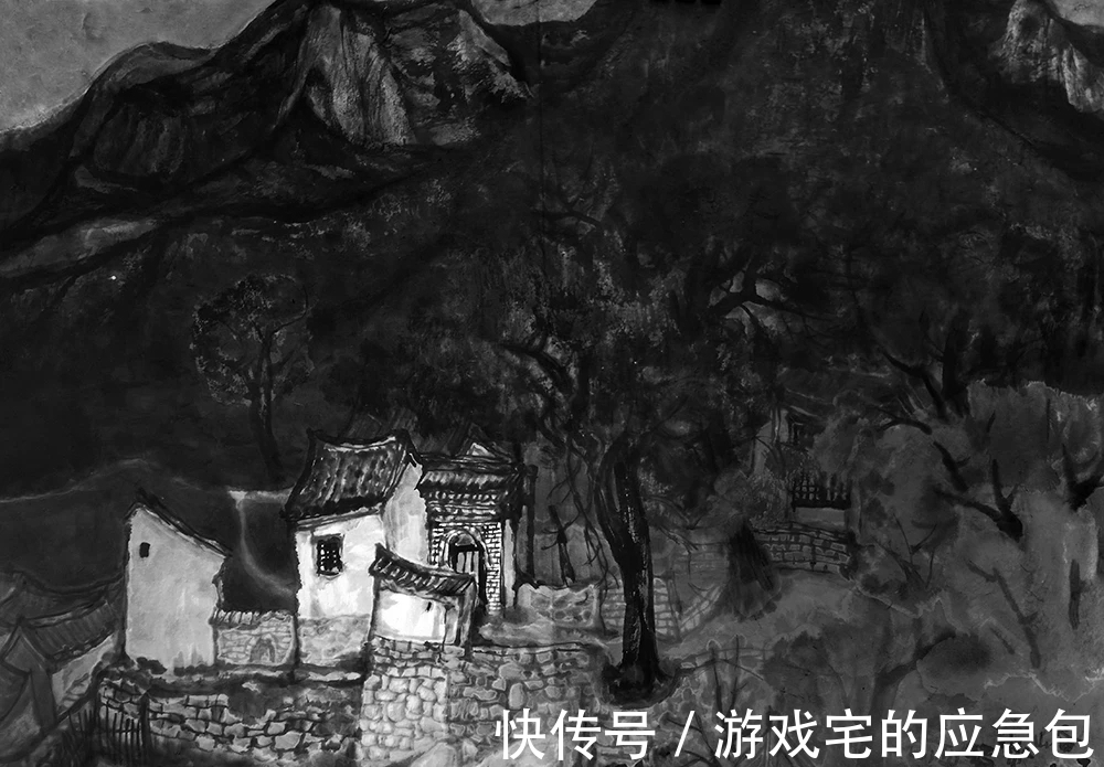 水墨画|山水画|周鹤龄的水墨画有自己独特的笔墨语言