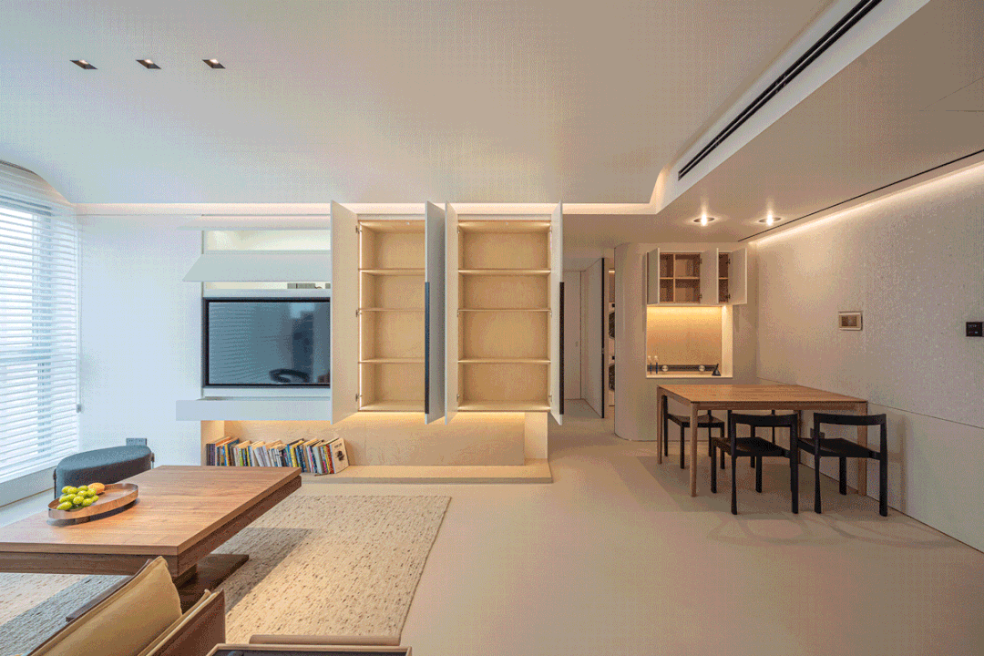 浅灰色|75㎡ 两居室，超多储物空间好看又实用，又充满高级感的生活空间~