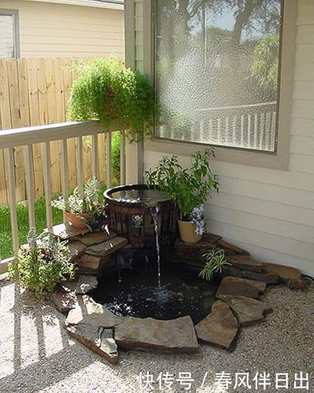 鱼池|若是我家带院子，不会用来种菜，一定要弄个喷泉玻璃鱼池，多亮眼