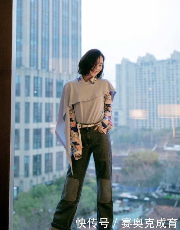 的腿有多长?别人穿的9分裤,被她穿成7分裤