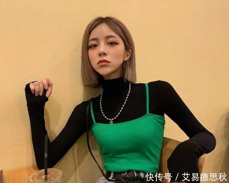 短发“一刀切”,不打理也好看