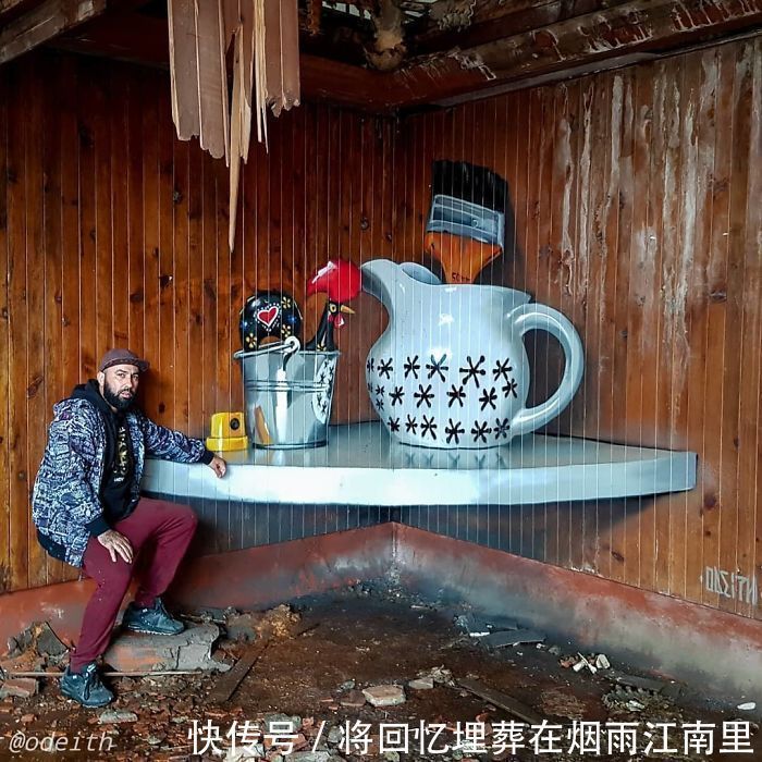 真假|18张令人惊叹的裸眼3D画,一面墙凭空消失,狗都分不清真假一直叫