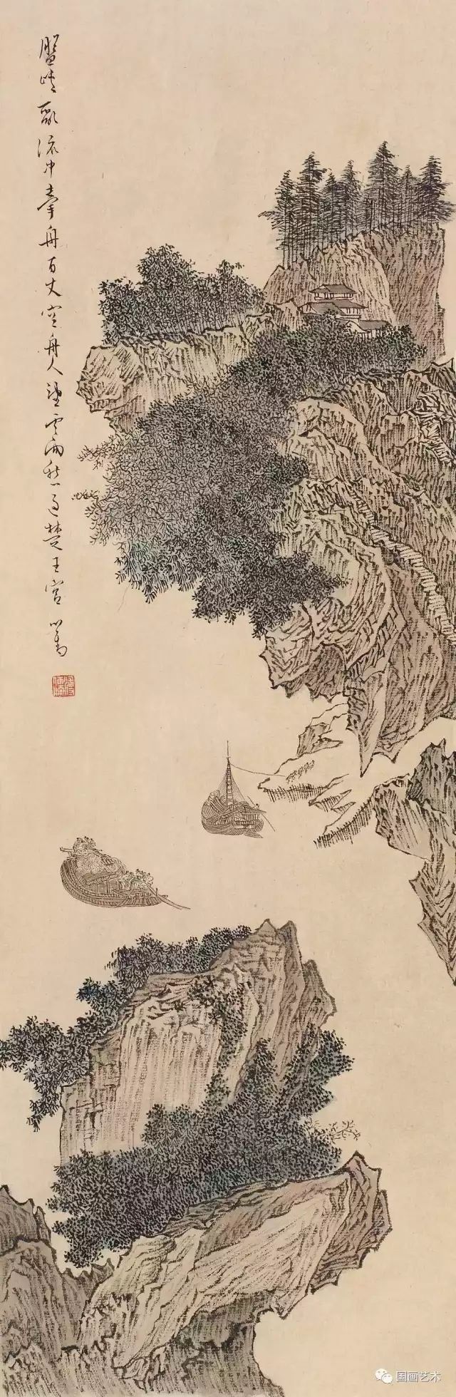 张大千&溥儒画舟，千姿百态