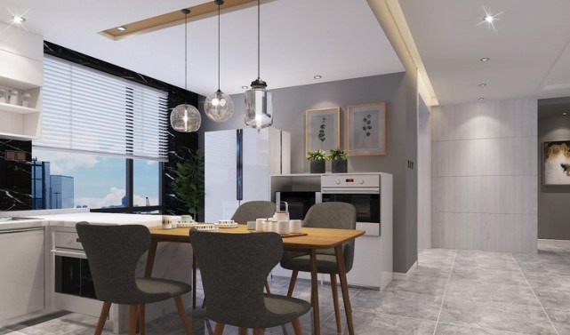 现代风|120平现代风开放三居室,将卧室改为书房很方便