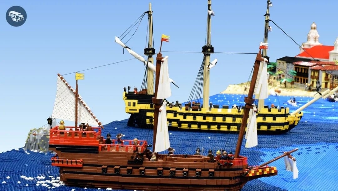 用乐高还原《海贼王》七武海原型“海盗之王”亨利·摩根的故事