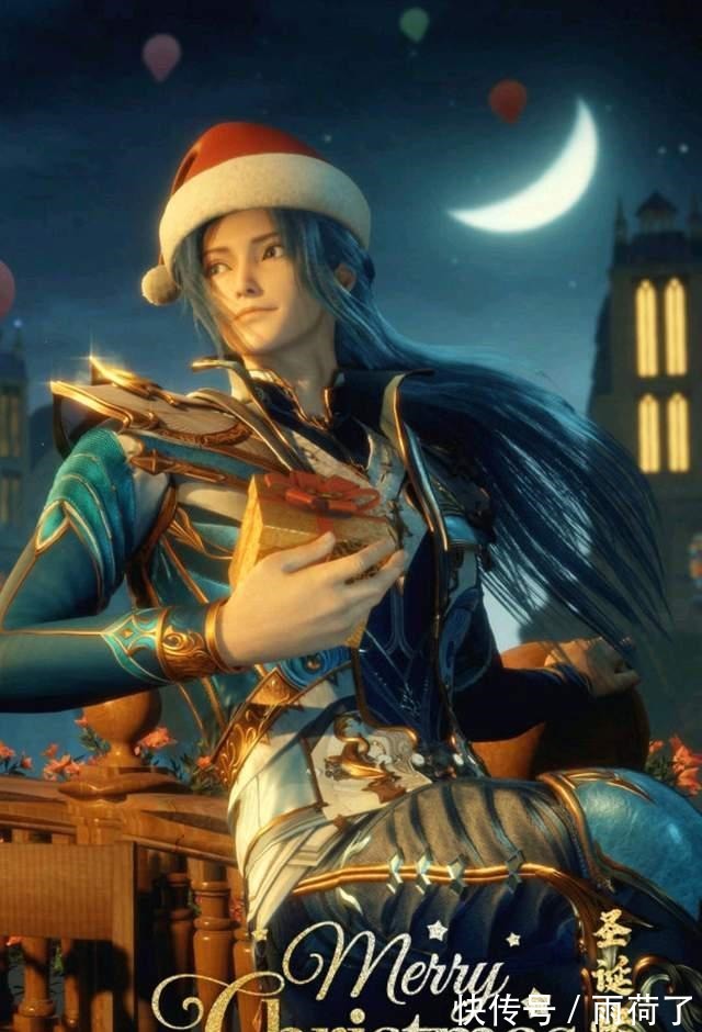 斗罗大陆|斗罗大陆也过圣诞绝美贺图细节感人，唐三秒变憨货，小舞好仙气