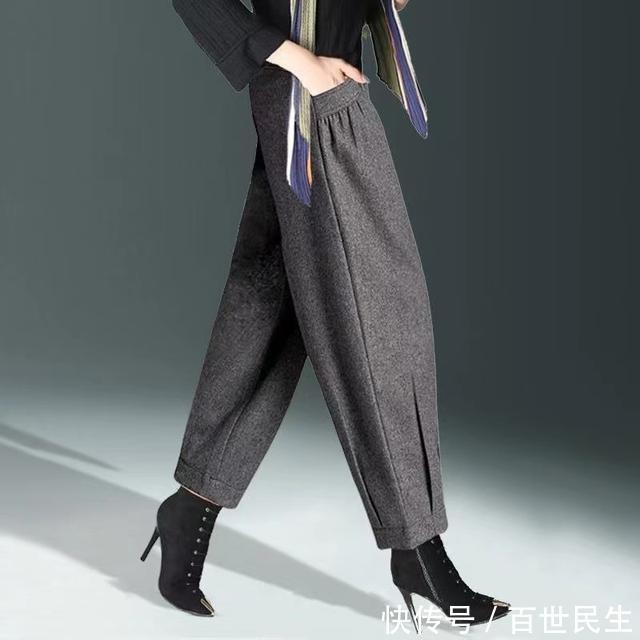 女裤|今冬流行一女裤,叫“毛呢灯笼裤”,保暖又舒适,时髦又百搭