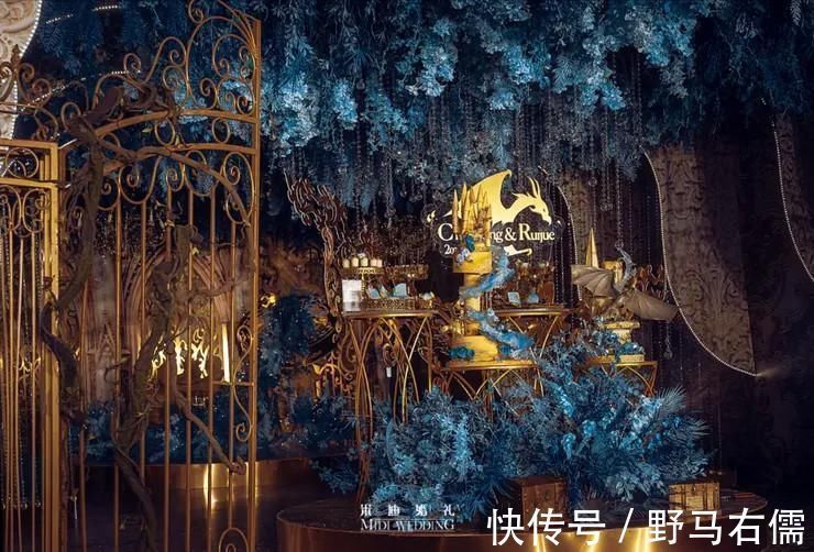 中世纪@用浓烈的色彩和精美的造型,带你感受一场沉浸式的北欧神话婚礼