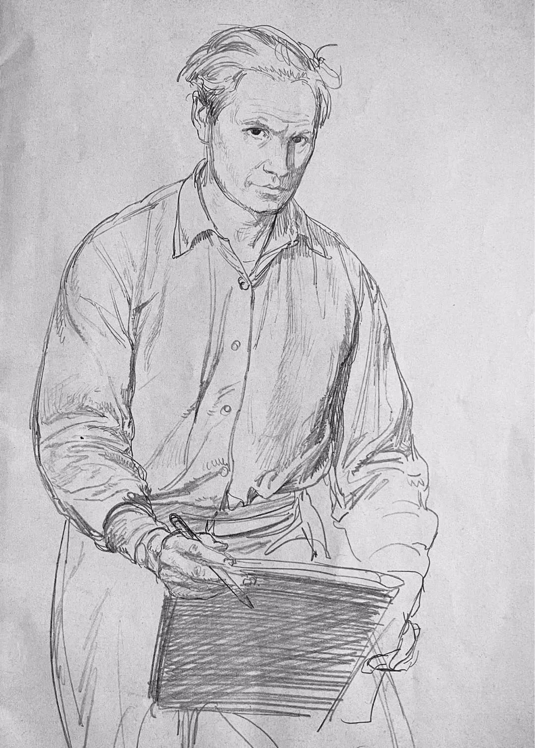 康斯坦丁$苏里科夫美术学院教授尼康. 索罗明速写作品