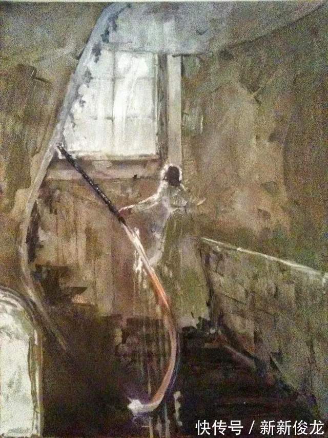 画家@她以生动、动感和现代的笔触,描绘画面