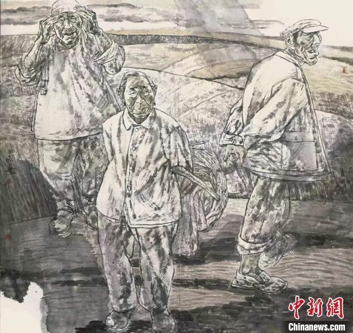 画家|通讯：内蒙古画家陈晗晟：35载墨海泛舟，画笔绘就乡土中国