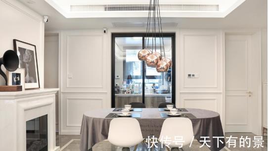 住宅|115㎡美式轻奢住宅,沉稳华丽大气,还有这么大的衣帽间!
