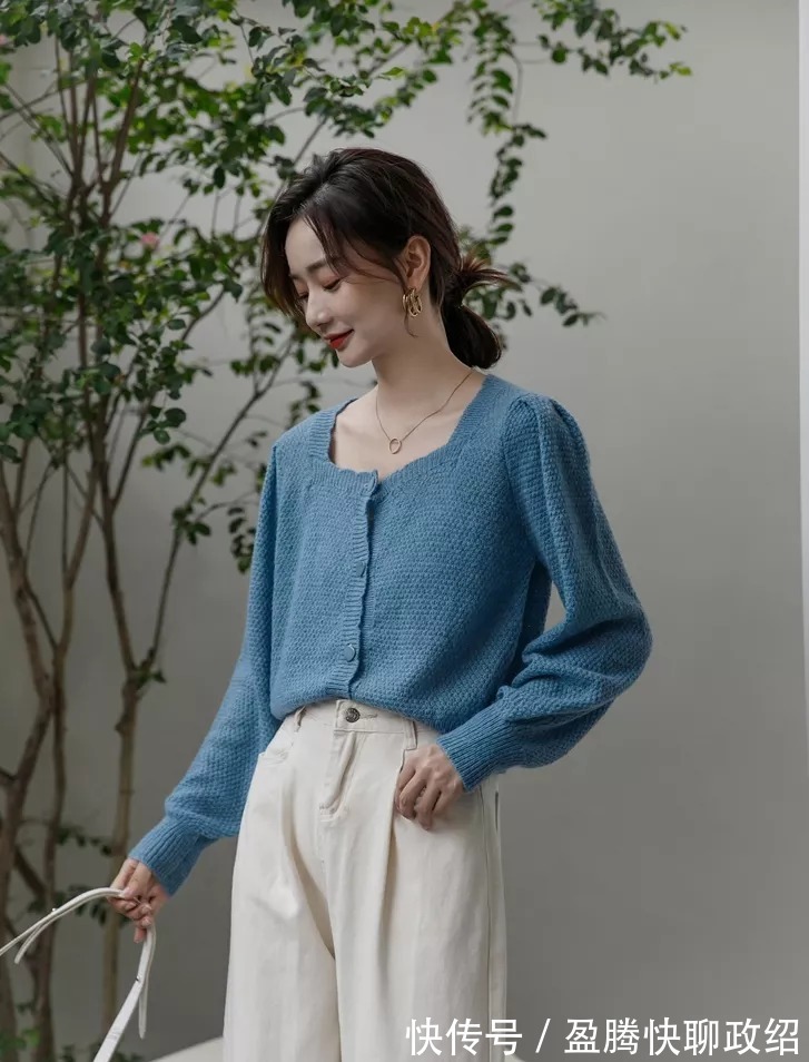 小开衫|看图学穿搭:秋季小开衫穿搭,精致又气质