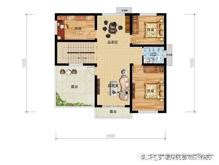 赤水|贵州习水、赤水农村二层现代别墅 平屋顶设计图纸 带堂屋大露台