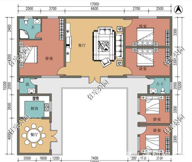 平面|2021年农村建房子，推荐这15套中式小院，造价便宜还实用