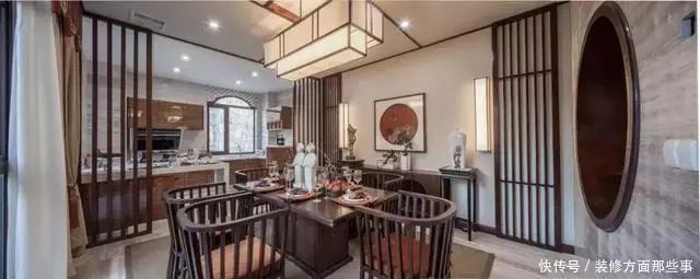 茶室|新中式别墅设计,落落大方,袅袅炊烟树外饶,一抹写意浅墨清韵