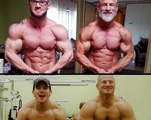 健身房|小伙子健身10多年,与56岁父亲一起站上健美舞台,实力不相上下!