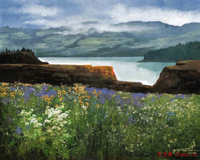 静恬#舒益谦的绘画作品,有一种诗意的美!