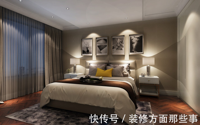 睡眠质量|205平现代风三居室,中式留白和借景手法真是漂亮