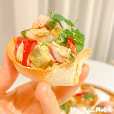 芒果切丁|泰式吞拿鱼低卡沙拉杯