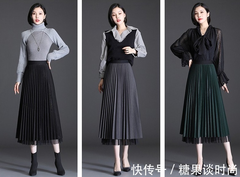 裙子 半身裙,我只爱“网纱裙”&“百褶裙”,搭配起来真是太美了