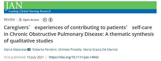 自我护理|照顾者在慢性阻塞性肺疾病患者自我护理方面的经验：定性研究的专题综合