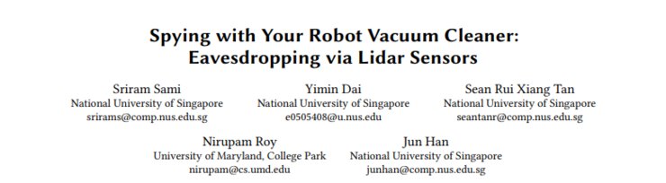 科学家|科学家把小米扫地机器人改造成了窃听器，原来激光雷达还能这么玩