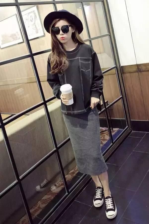 包臀裙搭配过初春！单穿打底都美哭了！