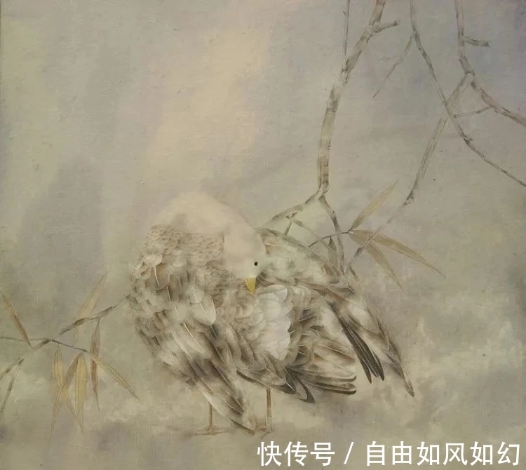 中国画#一种近似于油画的效果，却有着中国画的诗意韵律｜王旭花鸟画