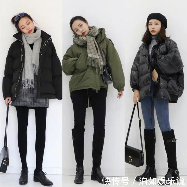 最近火了一种“显高穿法”,叫“厚外套+包脚踝”,很适合小个子