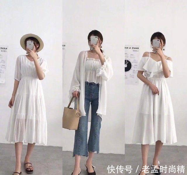 泡泡袖V领连衣裙, 可以展现锁骨, 修饰纤细的天鹅颈温柔迷人