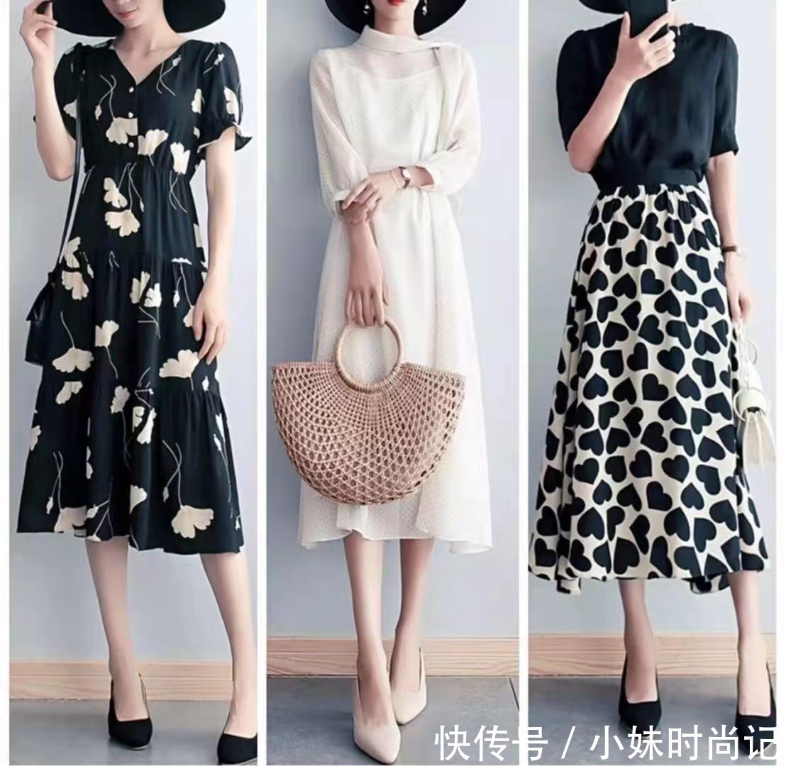 穿衣|“印花裙”优雅有品味,这几套照着穿很减龄