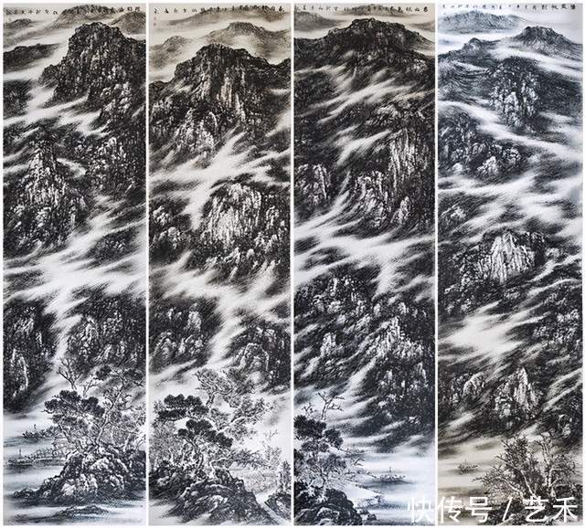 画家|著名焦墨云雾山水画家林晓丽----新没骨水墨淡彩风景艺术