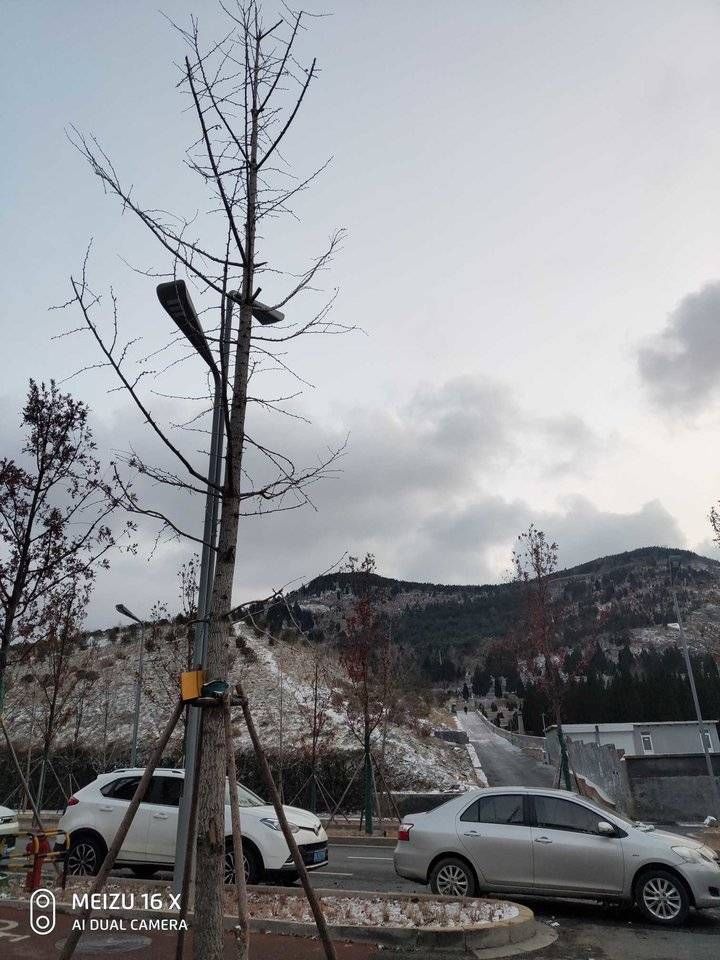 情报站|雪后，济南傍晚的天空变幻莫测