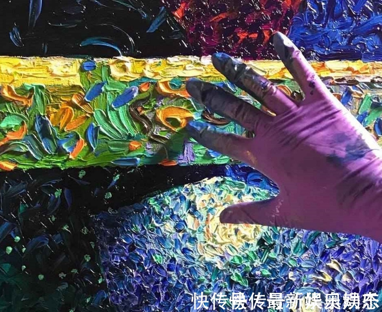 斯科特!扔掉画笔,用手指玩转色彩——美女画家艾里斯神奇的指上绘画